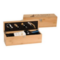 Solid Bamboo Single Wine Presentation Box with Tools